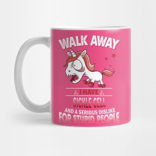 funny sickle cell grumpy unicorn warrior Mug